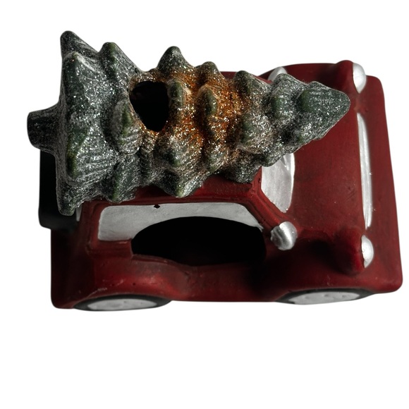 Jeep Christmas Votive Candle holder, Features a Christmas Tree on Top - Picture 4 of 12